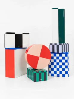 Tin Container XL White/Blue/Red<HAY Hot