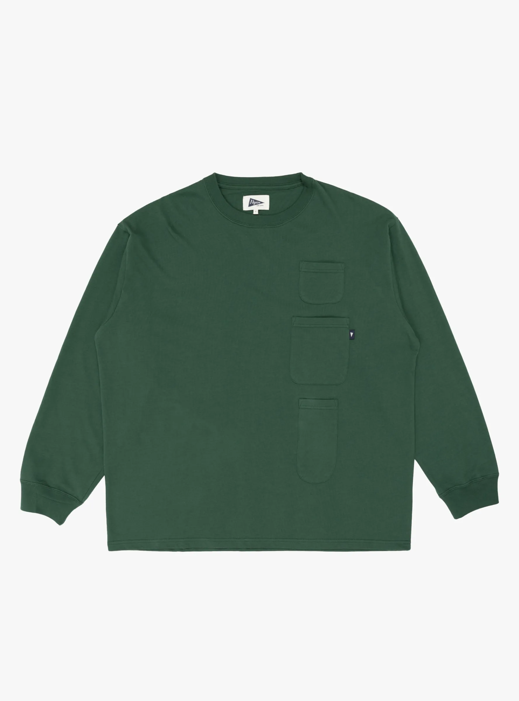 Utility Long Sleeve Tee Dark Green<Pilgrim Surf + Supply Outlet