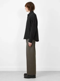 Vacation Shirt Black Textured Stripe<mfpen New