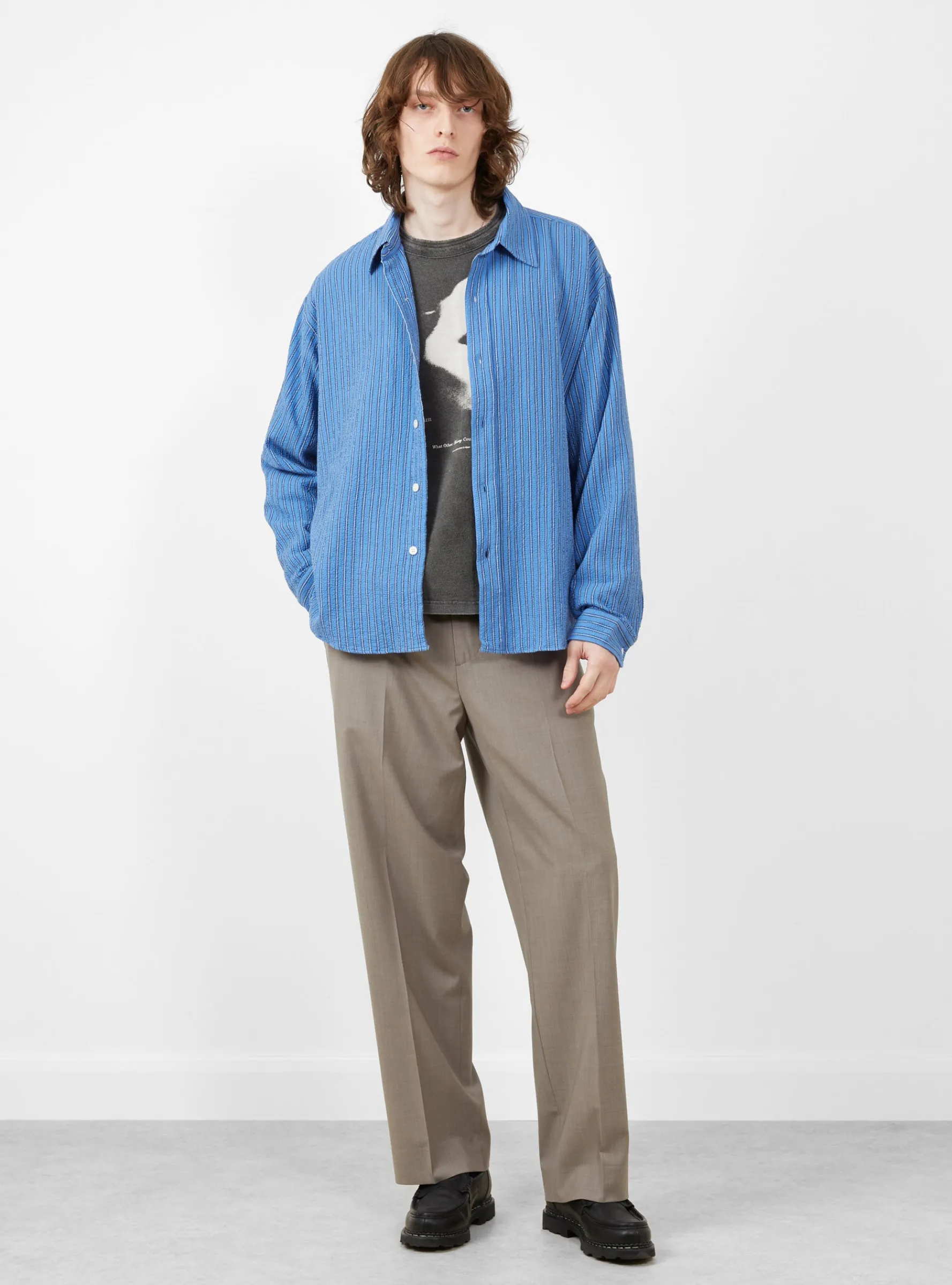 Vacation Shirt Textured Business Stripe<mfpen New