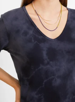 V-neck T-Shirt Midnight<Raquel Allegra New