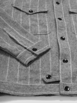 Wool CPO Shirt Grey<Garbstore Online
