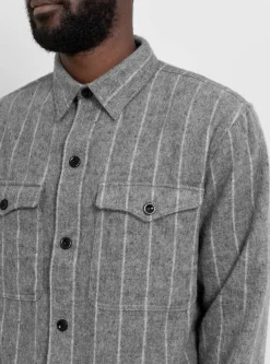 Wool CPO Shirt Grey<Garbstore Online