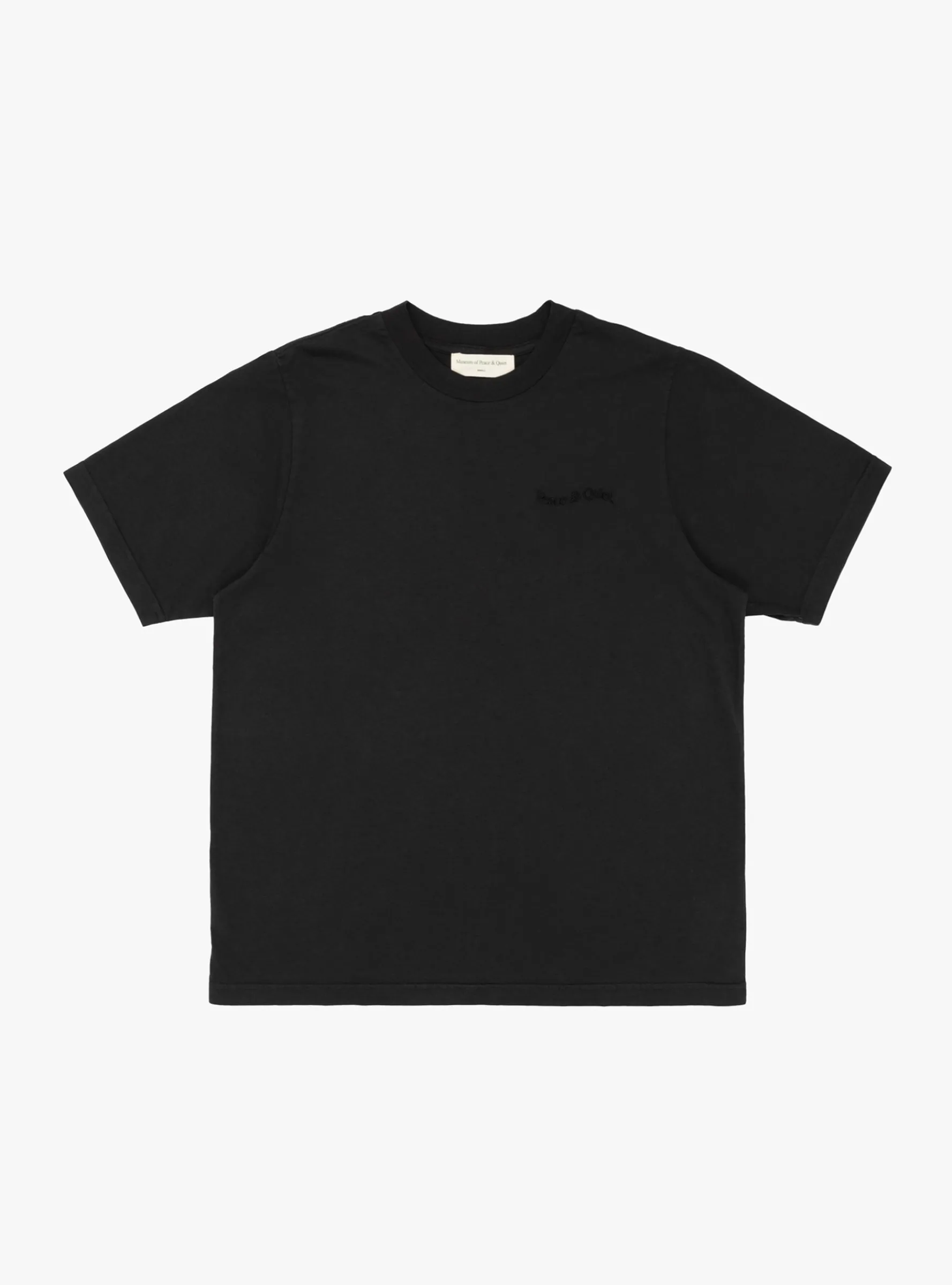 Wordmark Pigment Dyed T-Shirt Black<Museum of Peace and Quiet Hot