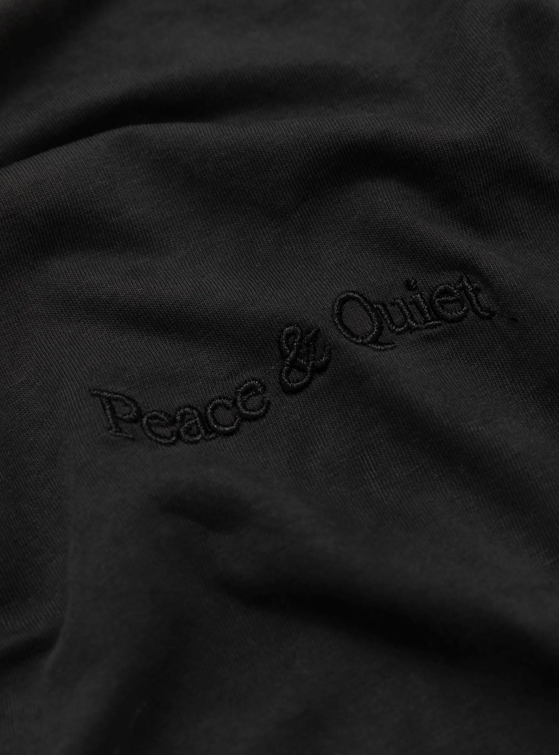 Wordmark Pigment Dyed T-Shirt Black<Museum of Peace and Quiet Hot