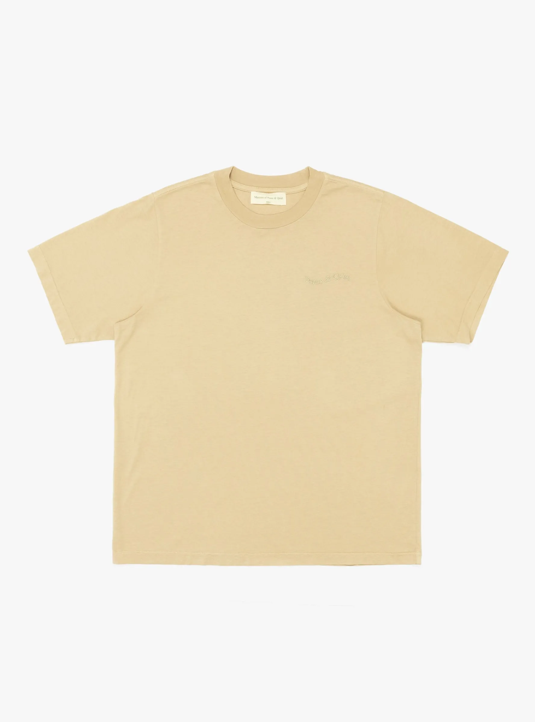Wordmark Pigment Dyed T-Shirt Taupe<Museum of Peace and Quiet Online