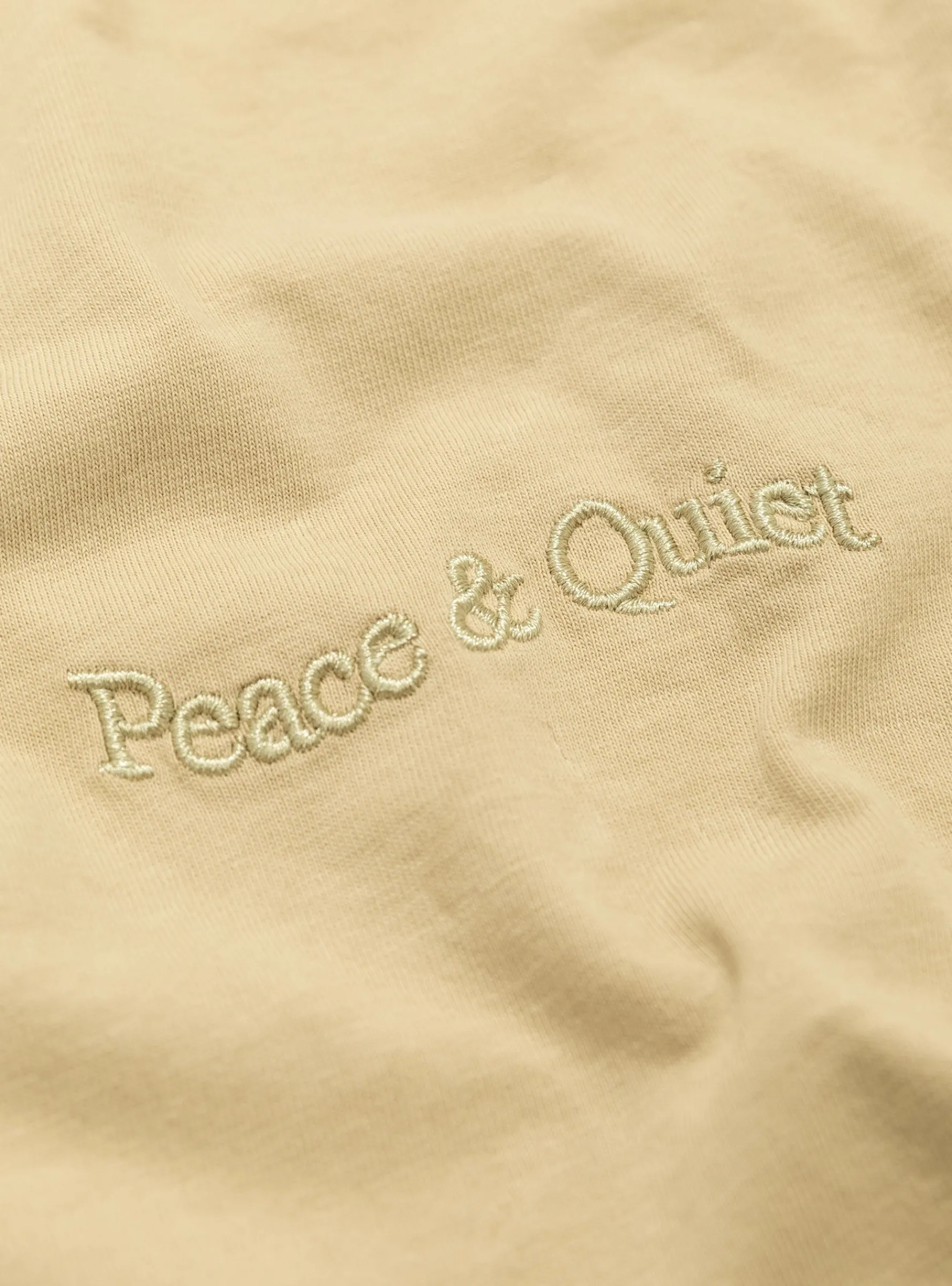 Wordmark Pigment Dyed T-Shirt Taupe<Museum of Peace and Quiet Online