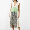 Acetate Twill Lace Dress Off White<TOGA PULLA Fashion