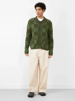 Baker Cardigan Green<YMC Fashion