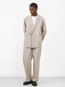 Cupro Mixed Straight Pants Greige<Still By Hand Clearance