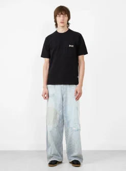 Dense Jersey Butterfly Concho Pocket Tee Black<Kapital New