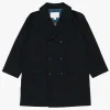 2L Cotton GORE-TEX Balmacaan Coat Navy<nanamica Fashion