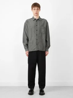 Mitchum Cotton Linen LS Shirt Charcoal<YMC Clearance