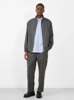 Stand Collar Zip Up Blouson Charcoal Grey<Farah Japan New